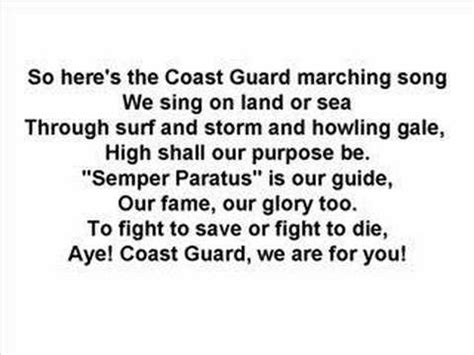 coast guard song lyrics|united states coast guard song.